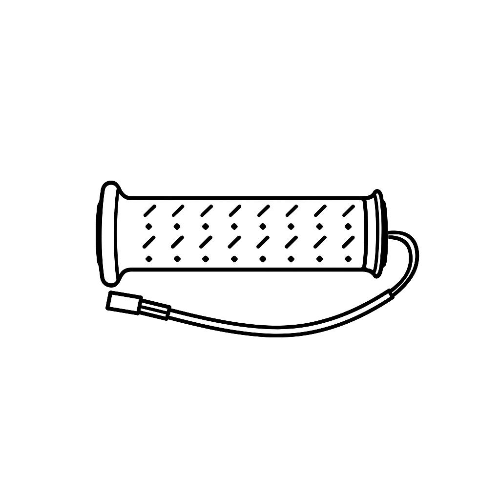 Handlebar Grip - Right - Throttle Side (Includes Pipe) - OEM